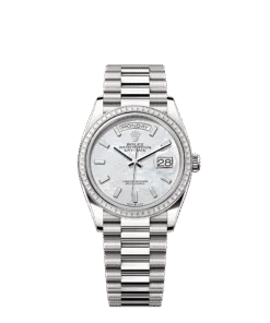 Rolex Day-Date 36 36 mm white gold and diamonds 128399tbr-0023