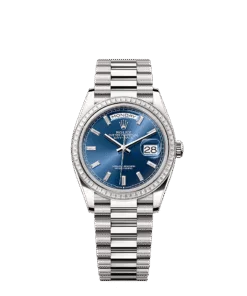 Rolex Day-Date 36 36 mm white gold and diamonds 128399tbr-0027