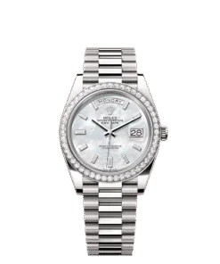 Rolex Day-Date 40 40 mm white gold and diamonds 228349rbr-0046