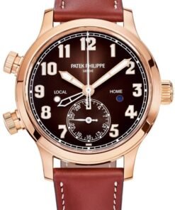 Patek Philippe Travel Time 37mm Rose Gold/ Brown Sunburst Dial (Ref# 7234R-001)