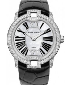 Velvet White Gold -Black Alligator Strap