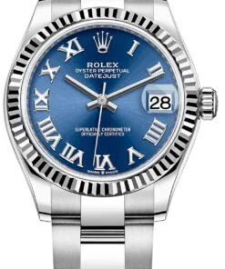 Rolex Datejust 31 White Gold and Steel Watch - Fluted Bezel - Oyster Bracelet (Ref# 278274-0033)
