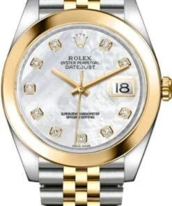 Rolex Datejust 41/ Two-Tone Yellow Gold & Steel/ Mother of Pearl Diamond Dial/ Smooth Bezel/ Jubilee Bracelet (Ref# 126303)