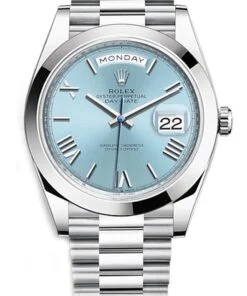 Rolex Day-Date 40 Platinum/ Ice-blue dial /President bracelet (Ref # 228206)