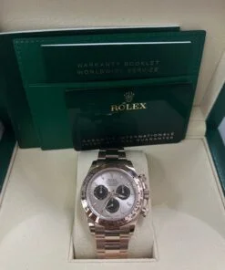 Alternative view of Rolex Daytona 40mm/ 18k Rose Gold/ Sundust Index Cosmograph Dial/ Black Sub-dials (Ref# 116505)