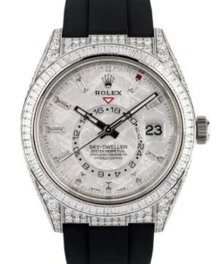Rolex Sky-Dweller Meteorite Diamonds Baguette Dial Factory Diamonds (Reference # 326259tbr)